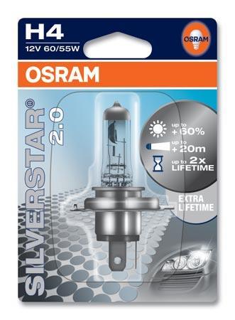 Ampoule OSRAM H4 SILVERSTAR 2.0 - 64193SV2-01B